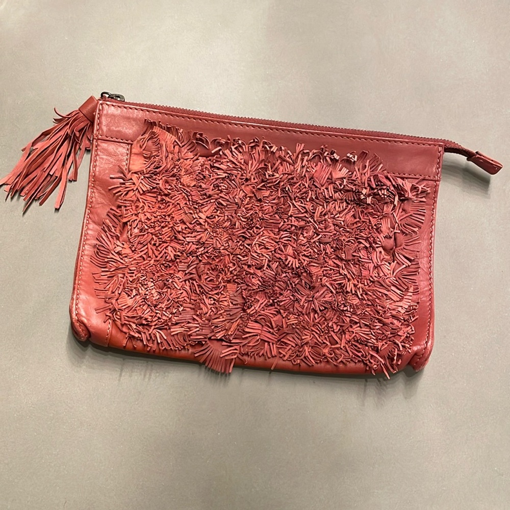 Holding Horse Leather Clutch Purse